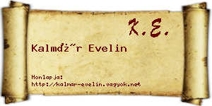 Kalmár Evelin névjegykártya